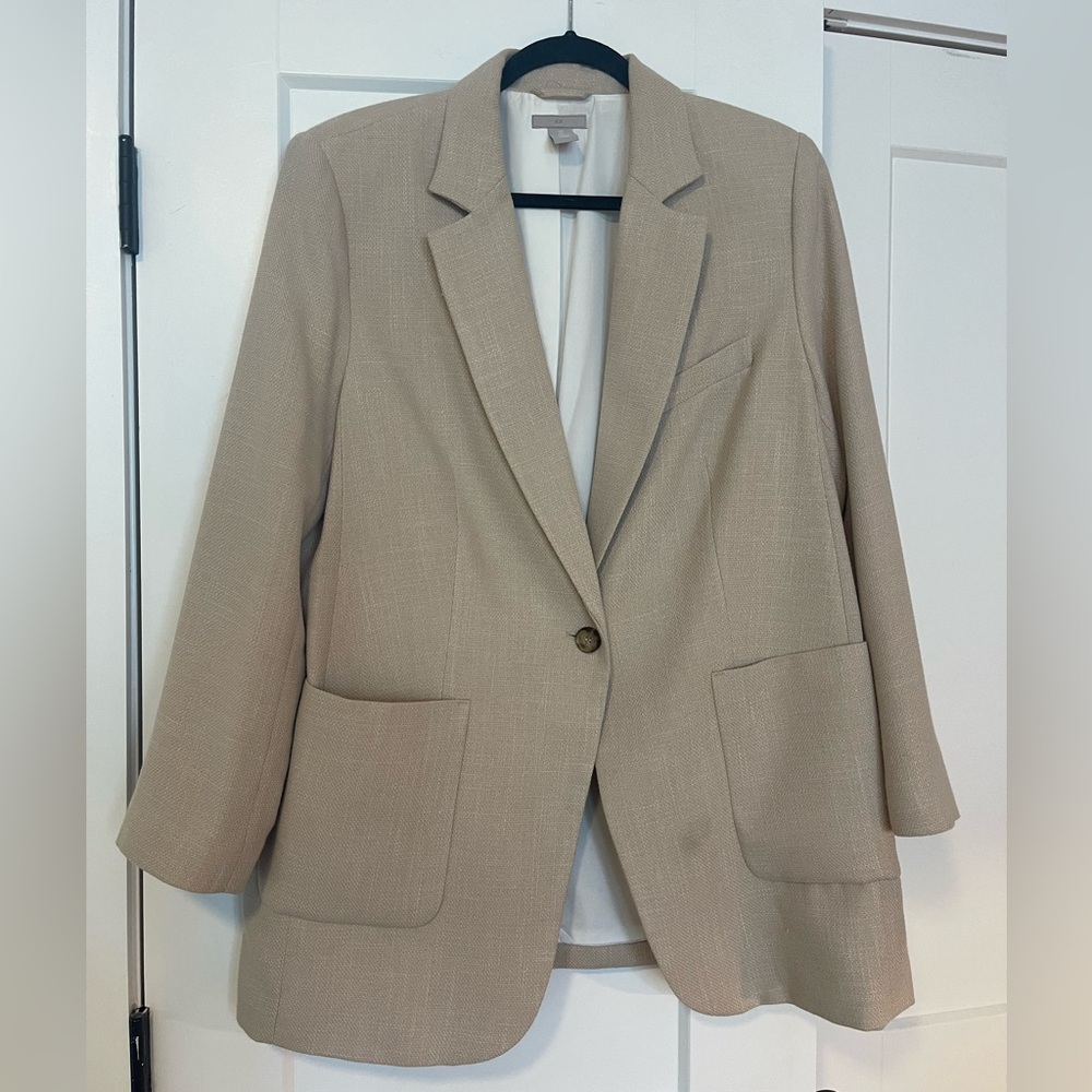 H&M Tweed Oversized Blazer